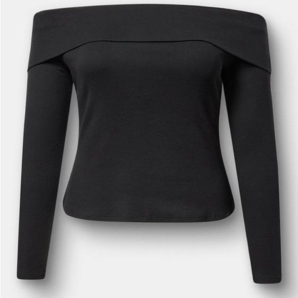 Torrid Black Off-Shoulder Top - Picture 3 of 6